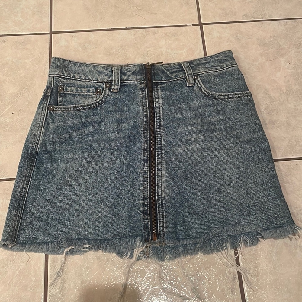 Free People denim skirt